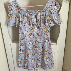 Floral puff sleeve dress